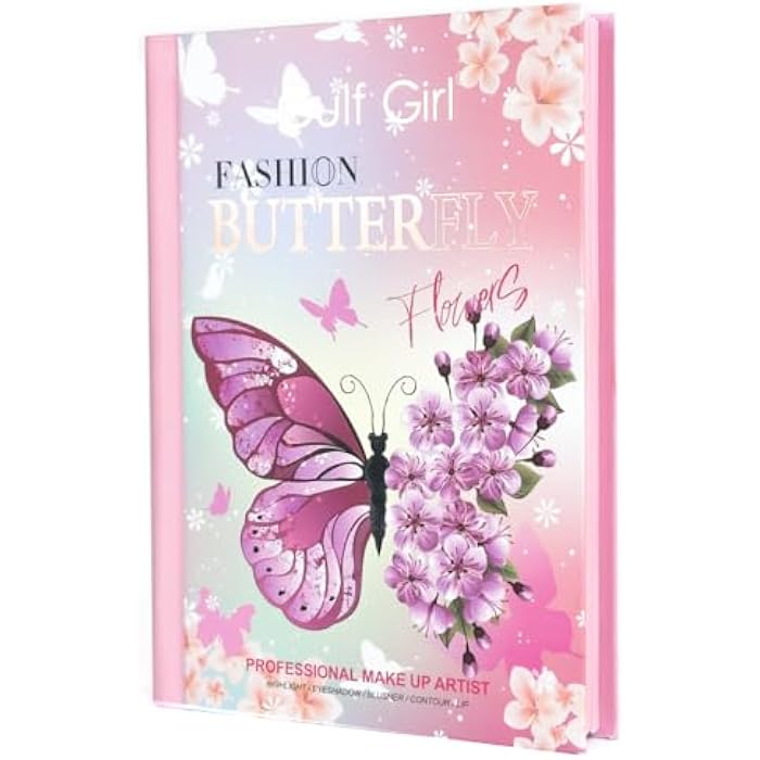 Gulf Girl - Fashion Butterfly, Professional Makeup Artist Kit Of 54 Color, Set Of Highlight, Eyeshadow, Blusher, Contour, Lip, Model - GF624 - Image 5